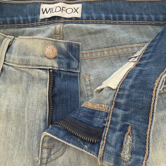 NWT Wildfox Carmen Low Rise Skinny Jeans Women's 30 Magic Trick Blue Distressed - Picture 13 of 15